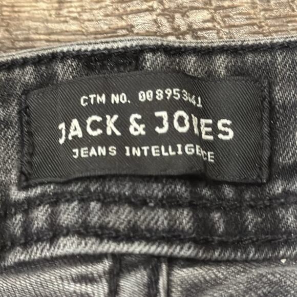 Jack & Jones Men's Slim Fit/Tim Distressed Jean Gray Wash Size 34x32 - Picture 6 of 10